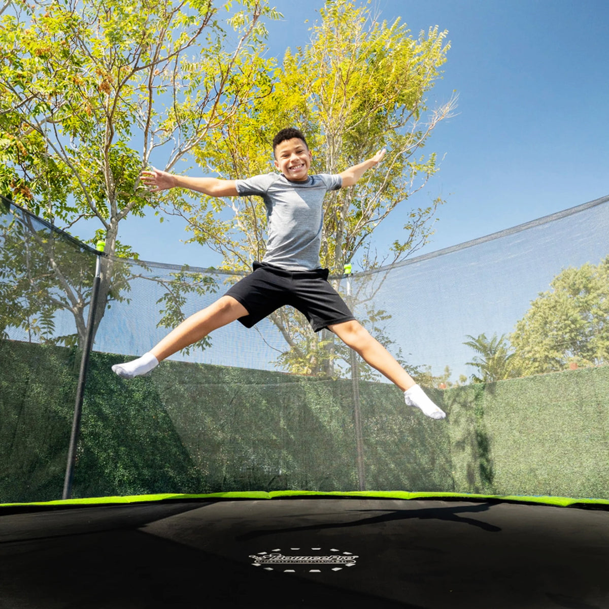 14ft Outdoor Trampoline with Safety Enclosure Net - Heavy-Duty Steel Frame, UV-Resistant Mat, Meets ASTM Standards