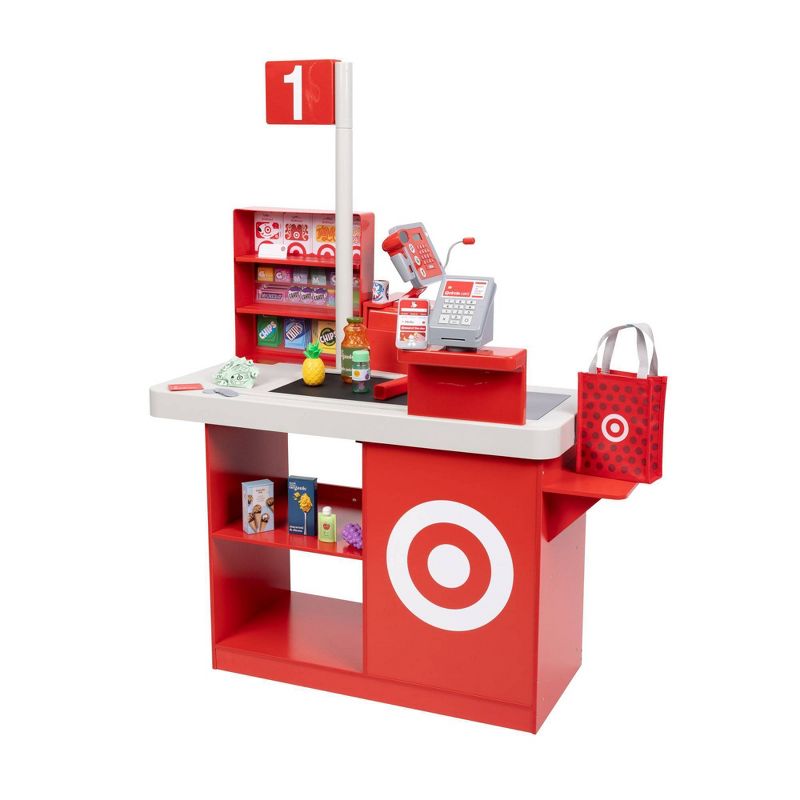Kids Toy Checkout Register & Checklane Playset with Pretend Shopping Accessories & Play Money, Ages 3+