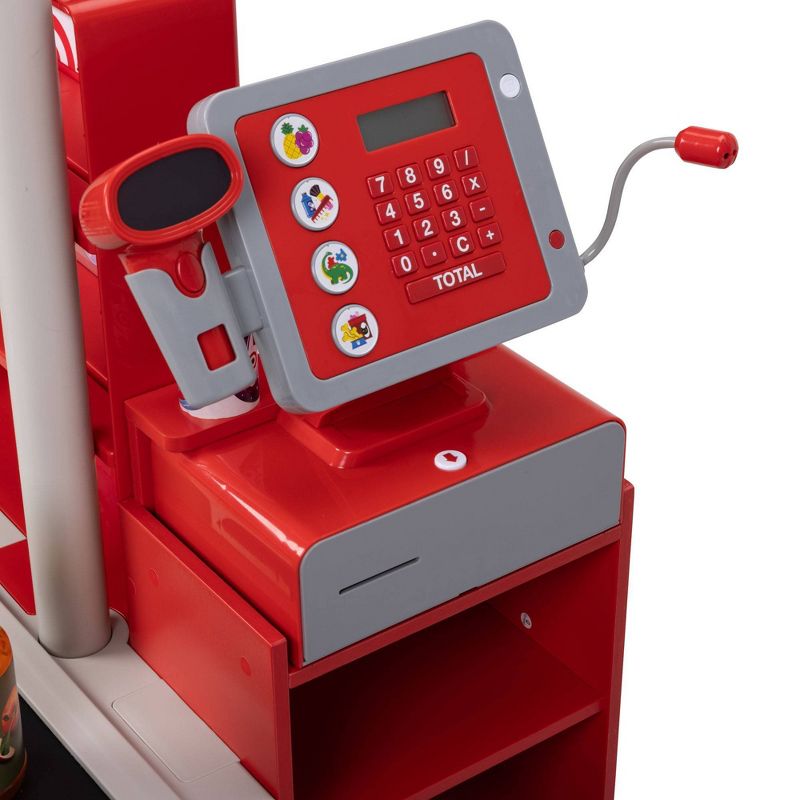 Kids Toy Checkout Register & Checklane Playset with Pretend Shopping Accessories & Play Money, Ages 3+