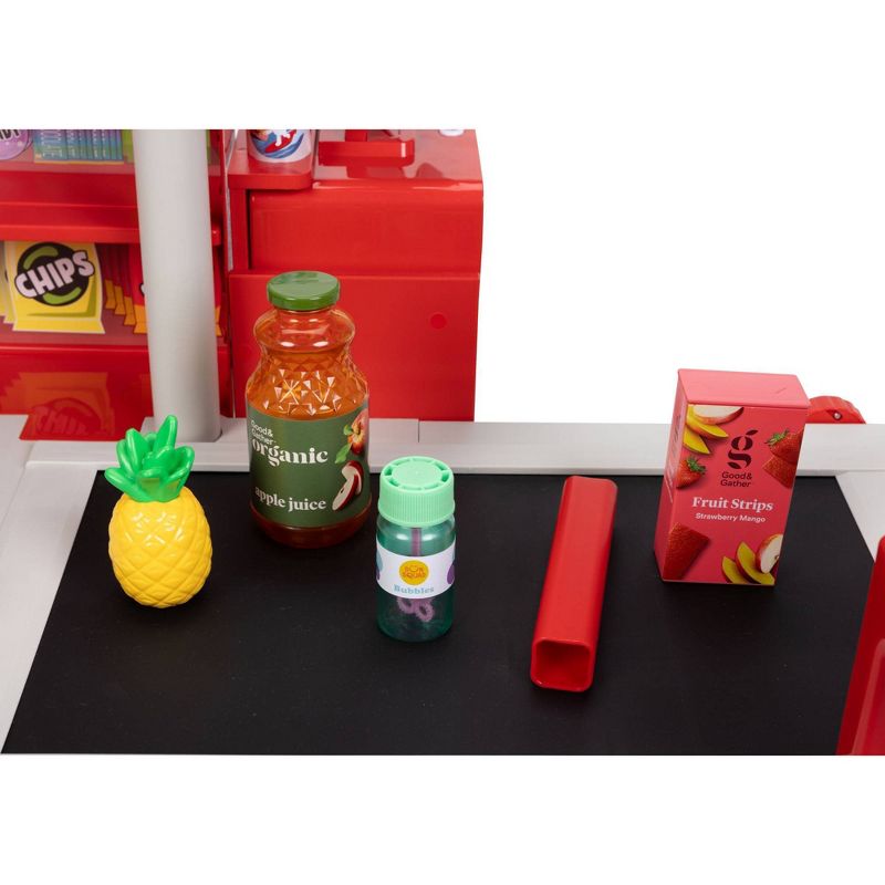 Kids Toy Checkout Register & Checklane Playset with Pretend Shopping Accessories & Play Money, Ages 3+