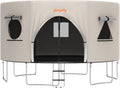 14FT Trampoline Club House Tent Cover with Zipper Door & Screen Windows