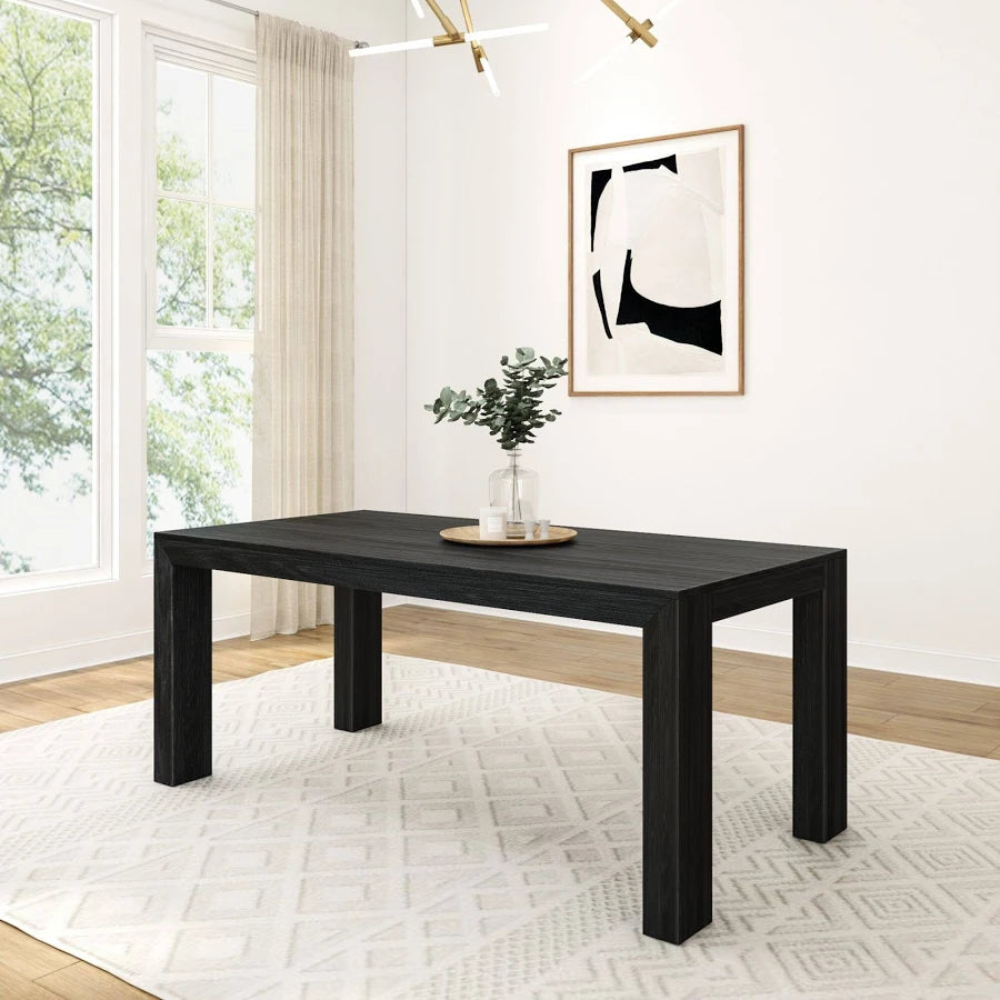 72 Inch Modern Dining Table Solid Wood Rectangular Dining Table for Kitchen/Dining Room