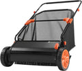 Push Lawn Sweeper 26 in Leaf & Grass Collector with 7 cu. ft. Hopper Bag