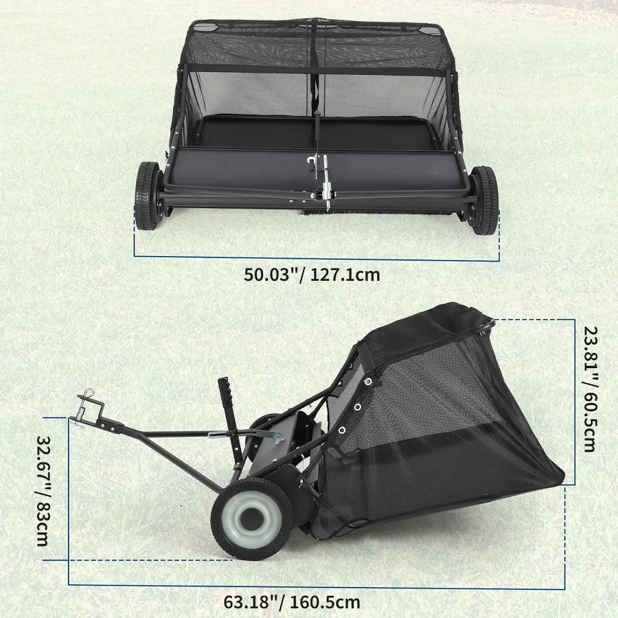 Tow Behind Lawn Sweeper Hopper Bag