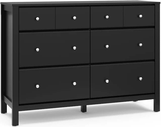 6 Drawer Double Dresser for Nursery and Kids Bedroom