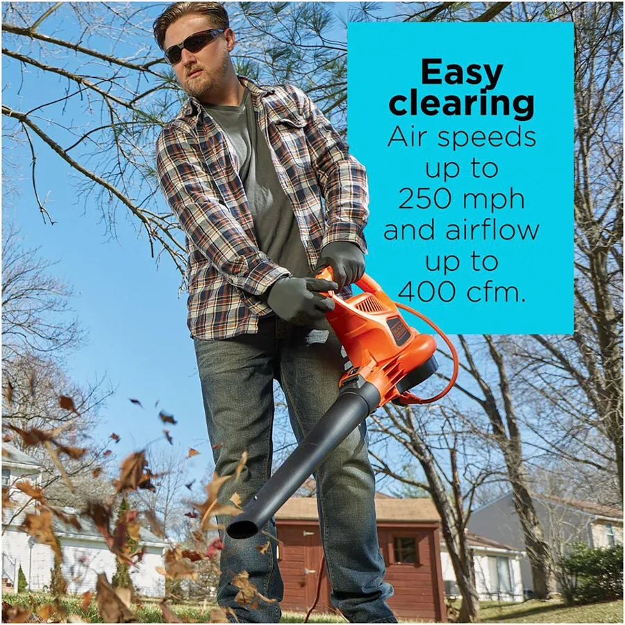 Corded Electric Backpack Leaf Blower and Vacuum