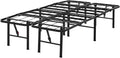 14" High Quad Fold Steel Platform Bed Frame - Tool-Free Assembly, Twin