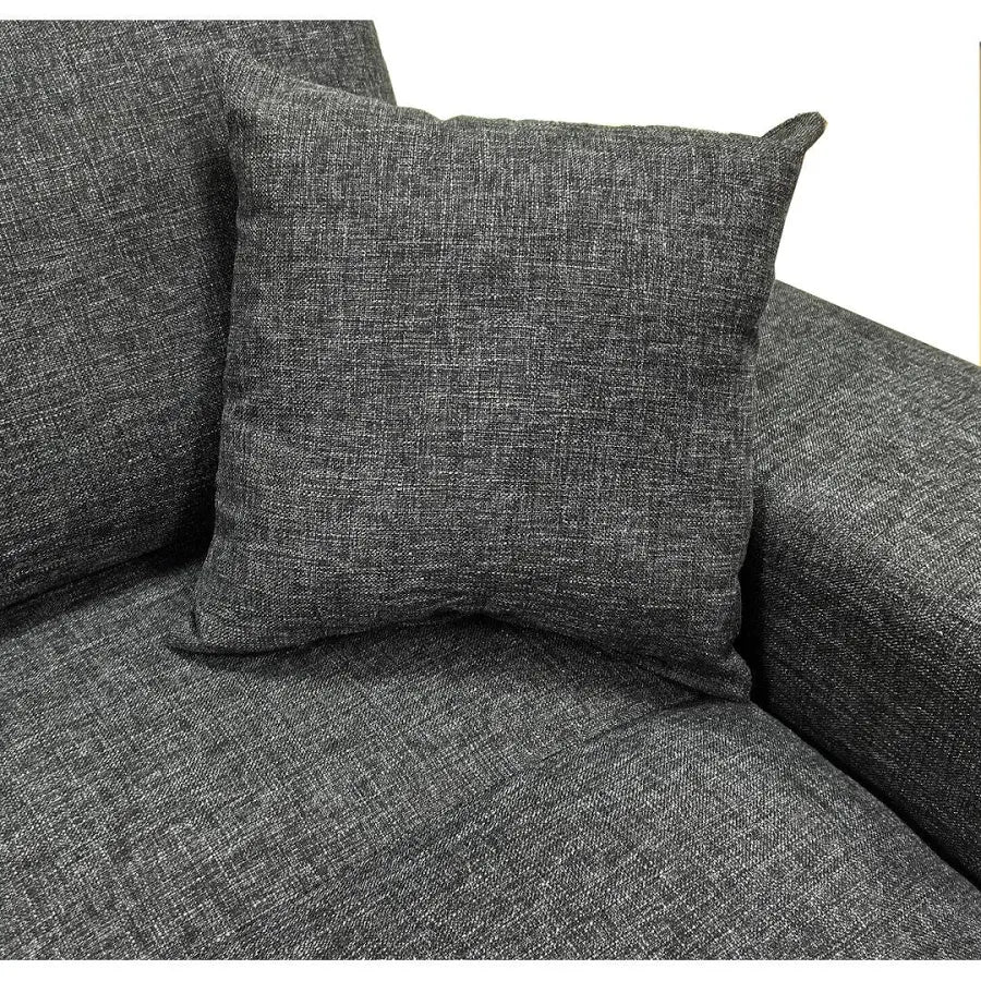 134" Cloud Sectional Couch U-Shaped Chaise With Ottoman,Modern Corduroy Deep-Seat Upholstered Modular Cloud Sofa With 2 Pillows For Living Room