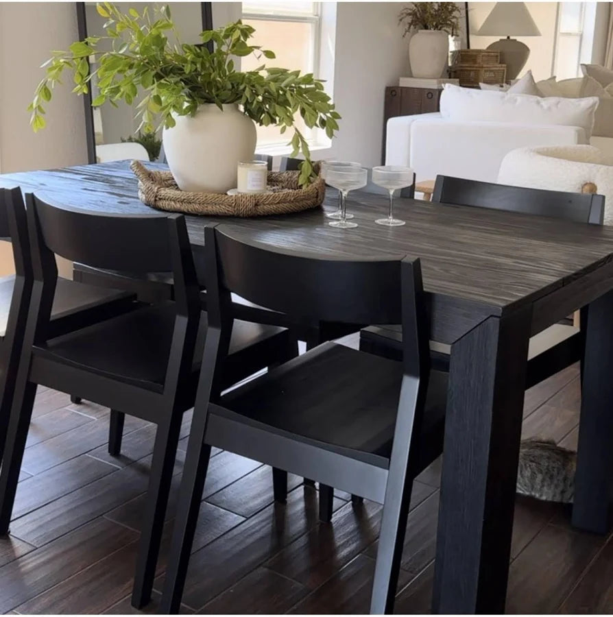 72 Inch Modern Dining Table Solid Wood Rectangular Dining Table for Kitchen/Dining Room
