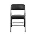 Curved Triple Braced Double Hinged Vinyl Metal Folding Chair