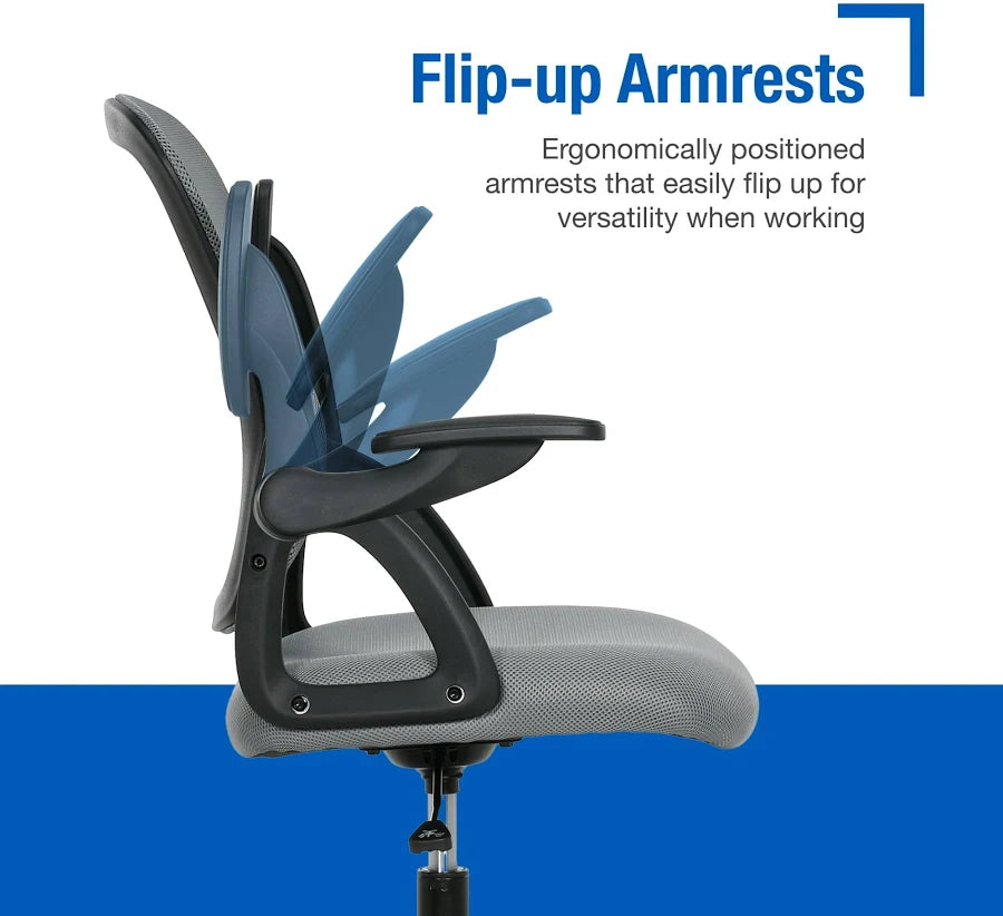 Ergonomic Mesh Back Office Chair with Flip up Arms