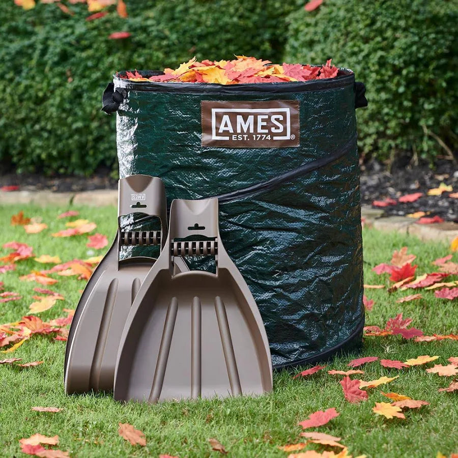 Leaf Collecting Tool Set with Garden Claws and Collapsible Garden Waste Bag for Leaves, Mulch, and Debris