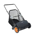 Push Lawn Sweeper, 21 inch Leaf & Grass Collector, Heavy Duty Thickened Steel Manual Leaf Sweeper with Large Capacity 3.5 cu. ft Mesh Collection