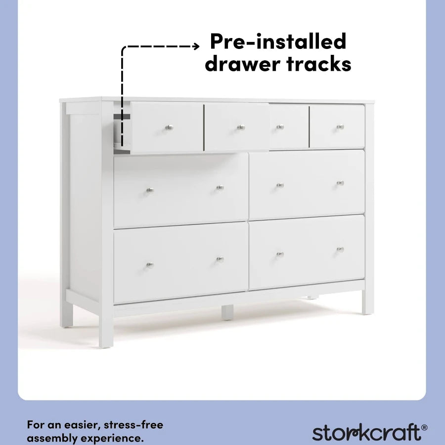 6 Drawer Double Dresser for Nursery and Kids Bedroom