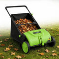 22-Inch Push Lawn Sweeper Leaf Collector Manual Grass & Leaf Cleanup Tool with Large Collection Bag