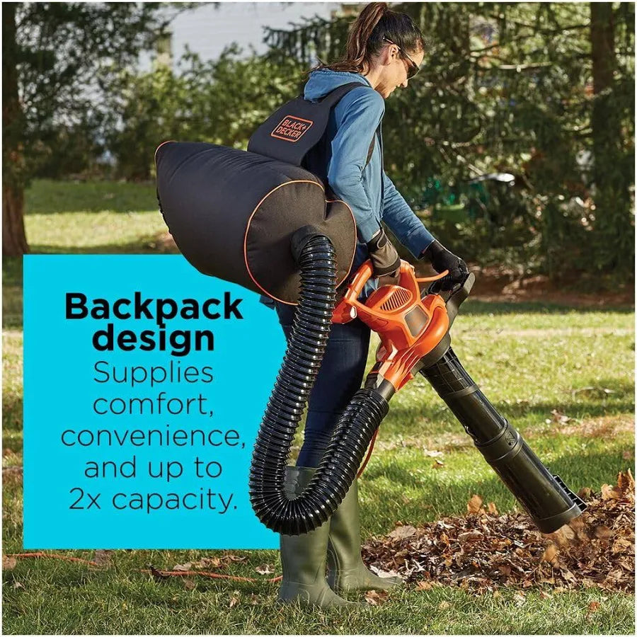 Corded Electric Backpack Leaf Blower and Vacuum