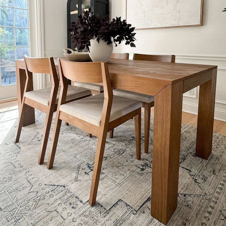 72 Inch Modern Dining Table Solid Wood Rectangular Dining Table for Kitchen/Dining Room