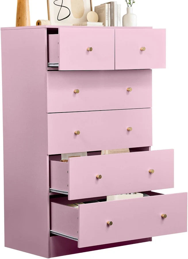 4 Drawer Dresser with LED Lights and Charging Station Wide Chest of 4 Drawers with Visible Top Drawer