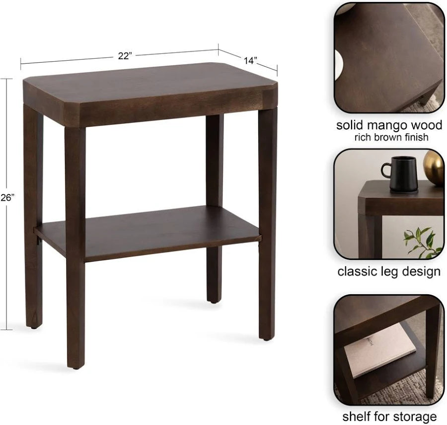 Solid Wood End Table