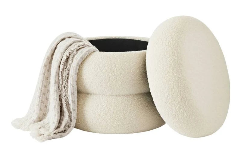 Boucle Cloud Storage Ottoman
