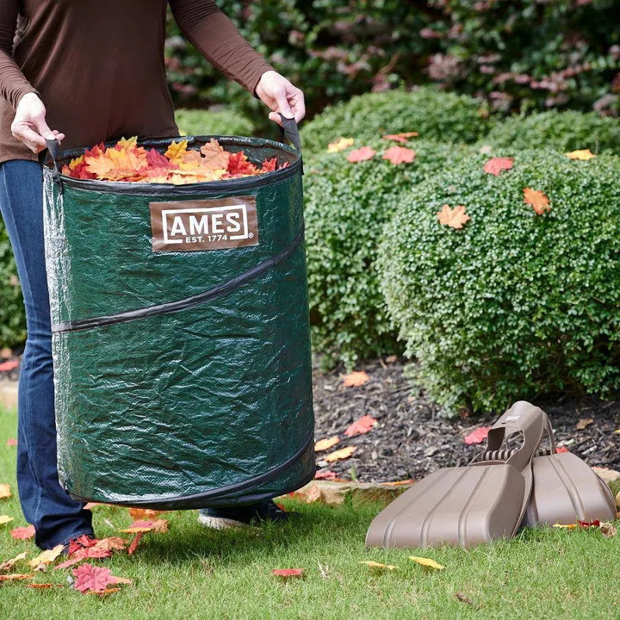 Leaf Collecting Tool Set with Garden Claws and Collapsible Garden Waste Bag for Leaves, Mulch, and Debris