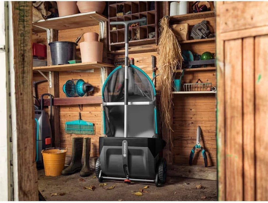 Push Lawn and Leaf Collector with 3.2 Cu. Ft. Mesh Bag