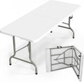 6ft Folding Table, Portable Collapsible Plastic