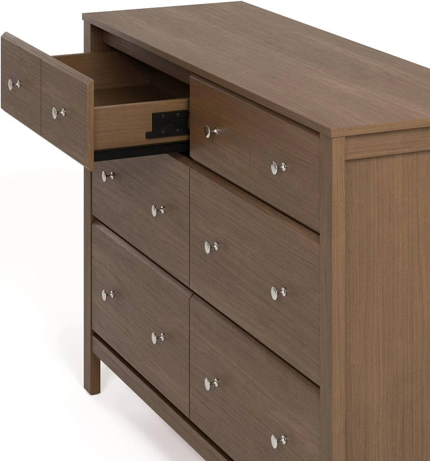 6 Drawer Double Dresser for Nursery and Kids Bedroom