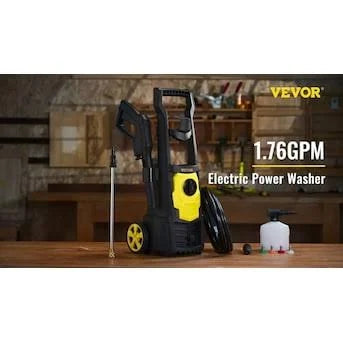 Electric Pressure Washer 2000 PSI Max 1.65 GPM Power Washer with Hose & Reel