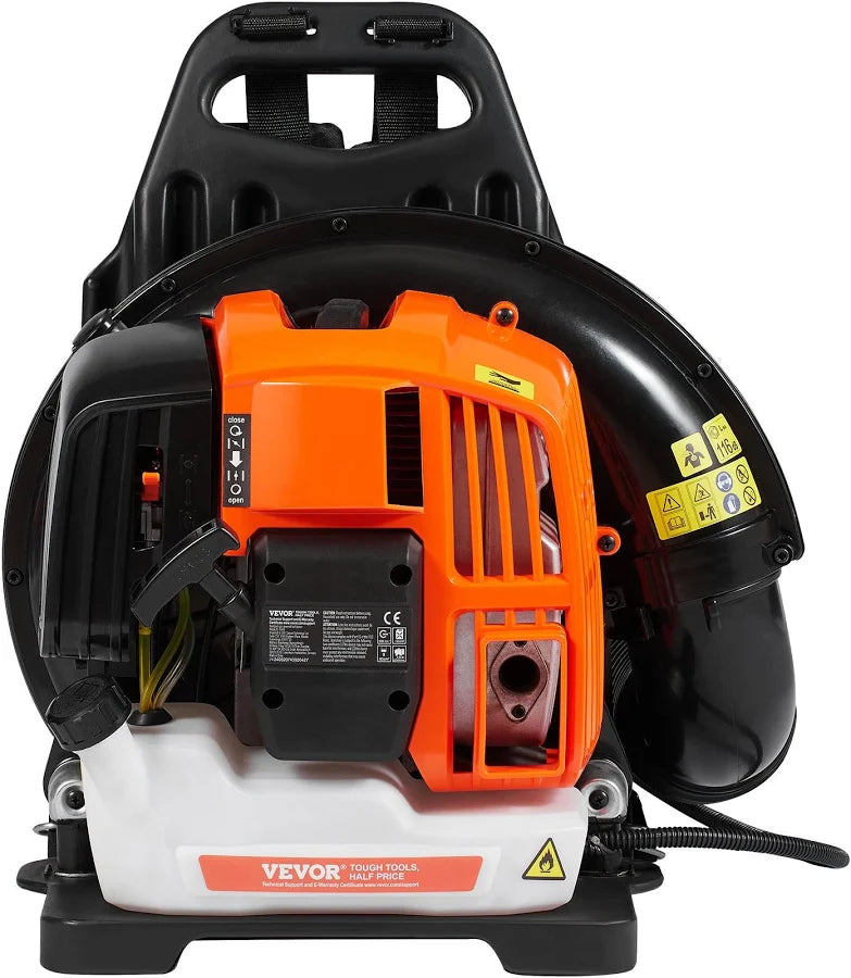 Backpack Leaf Blower 52CC 2-Cycle Gas Leaf Blower with 1.37L Fuel Tank