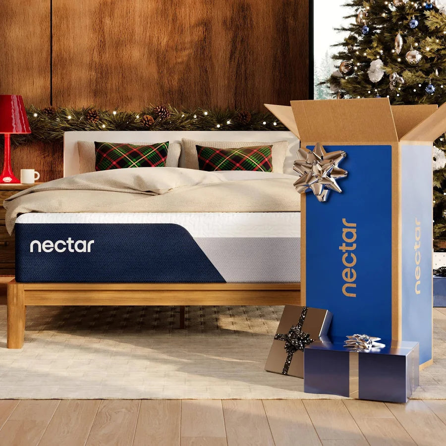 Bamboo Platform Bed Frame Floating Center Support Legs