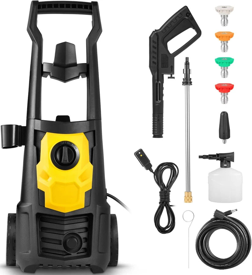 Electric Pressure Washer 2000 PSI Max 1.65 GPM Power Washer with Hose & Reel