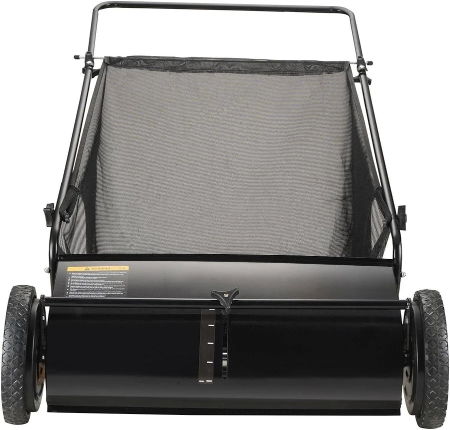 Push Lawn Sweeper 26-Inch Leaf and Grass Collector