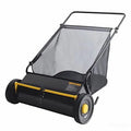 26-Inch Push Lawn Sweeper-Walk Behind for Leaves Collector and Grass Clippings