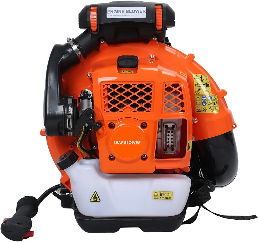 80cc Backpack Gas Leaf Blower with Up to 900 CFM Air Volume