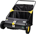 26 Inch Hand Push Lawn Sweeper for Yard Cleanup with 7 cu. ft Hopper Bag