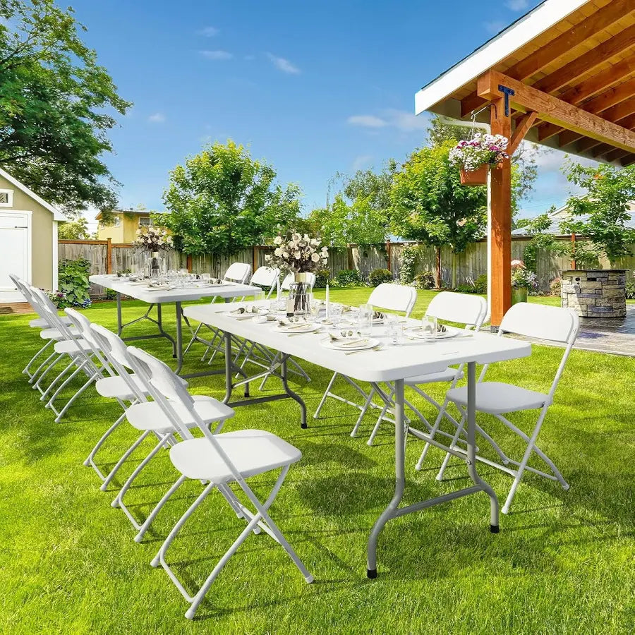 6ft Folding Table, Portable Collapsible Plastic