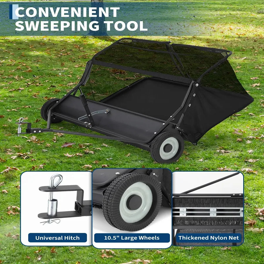 Tow Behind Lawn Sweeper Hopper Bag