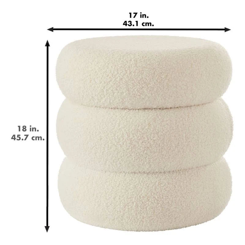 Boucle Cloud Storage Ottoman