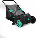 Manual Push Lawn Sweeper Leaf & Grass Collector 21 in Sweeping Width 3.5 cu ft Leaf Blower Bag