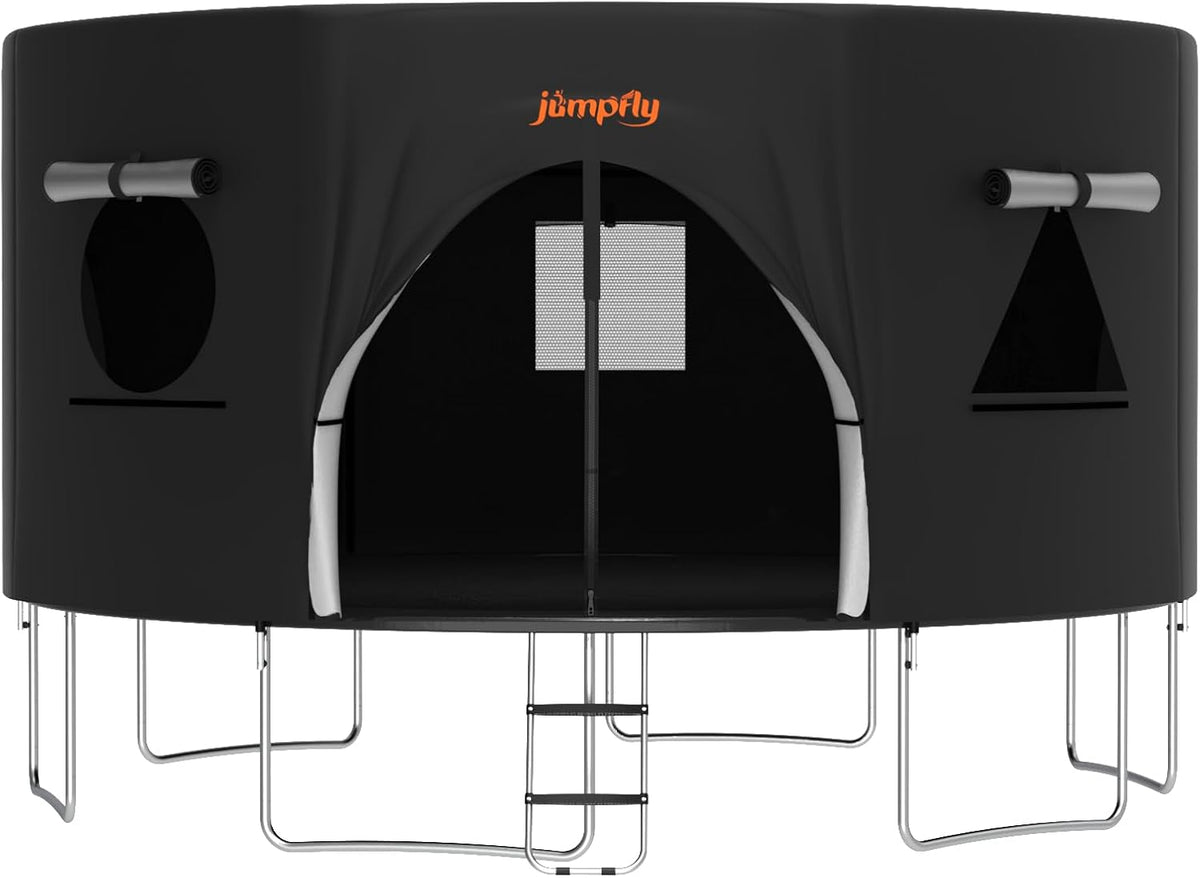 14FT Trampoline Club House Tent Cover with Zipper Door & Screen Windows